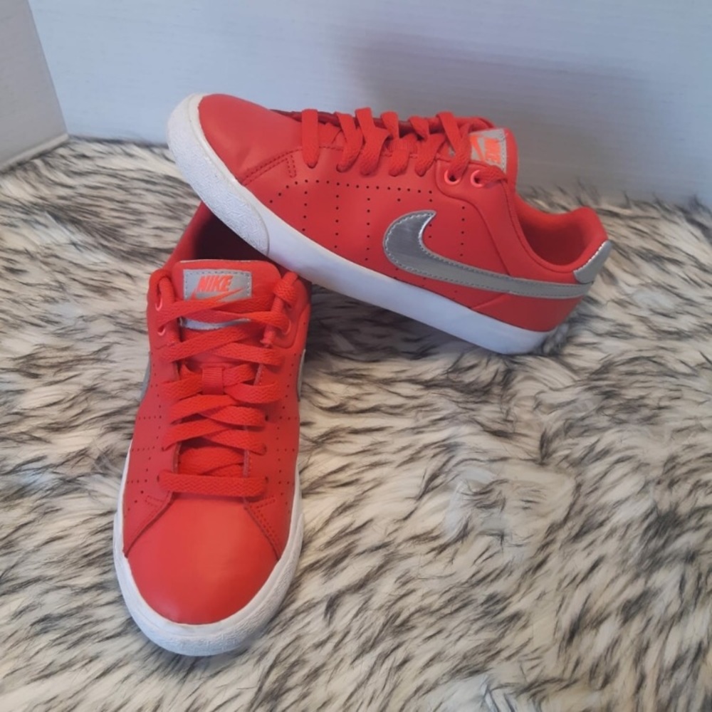 Nike Court Leather Red Sneakers Size 7